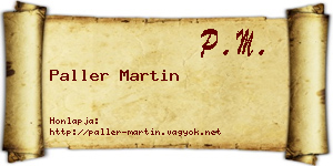 Paller Martin névjegykártya